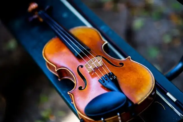 Violon ancien en gros plan